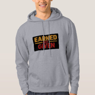Veste À Capuche Sweatshirt Motivant "Gagné, Pas Donné"