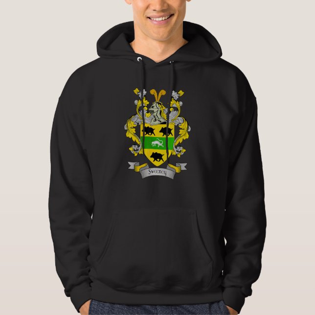 Veste À Capuche Sweeney Armoiries Sweeney Nom De Famille Crest (Devant)