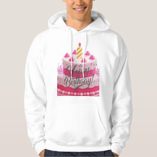 Veste À Capuche Sweet Pink Delight Birthday Cake