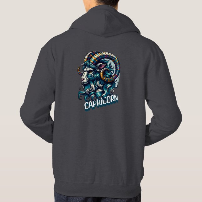 Veste À Capuche SYMBOLE Astrologique Horoscope Capricorne (Dos)