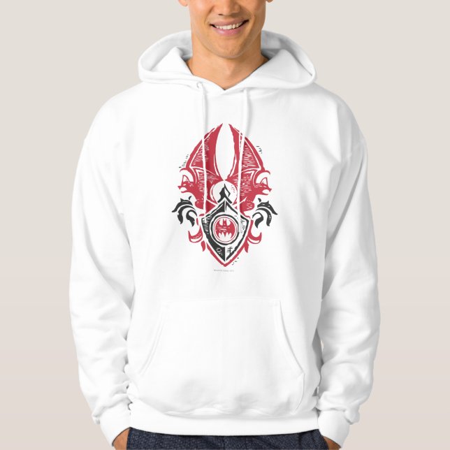 Veste À Capuche Symbole Batman | Logo de la crête de chaume noire  (Devant)