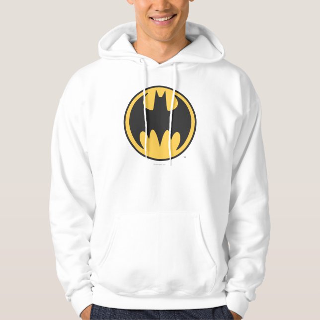 Veste À Capuche Symbole Batman | Logo du cercle jaune foncé (Devant)