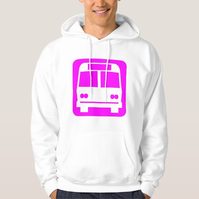 Veste À Capuche Symbole de bus - Magenta (Devant)