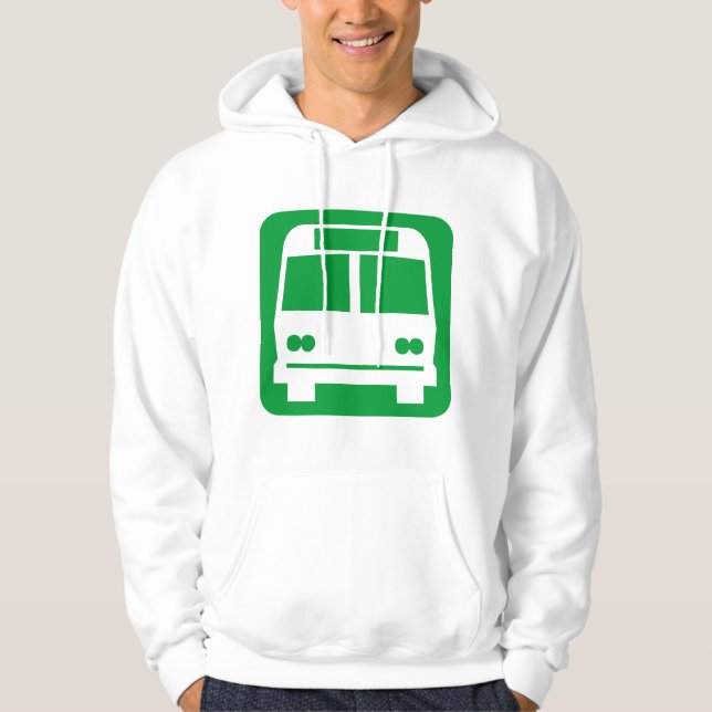 Veste À Capuche Symbole de bus - Vert herbe (Devant)