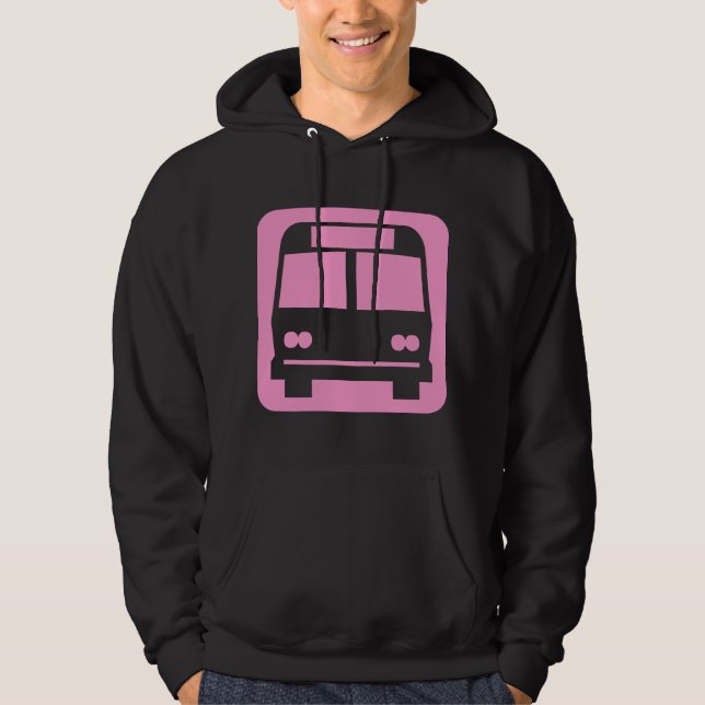 Veste À Capuche Symbole du bus - rose (Devant)