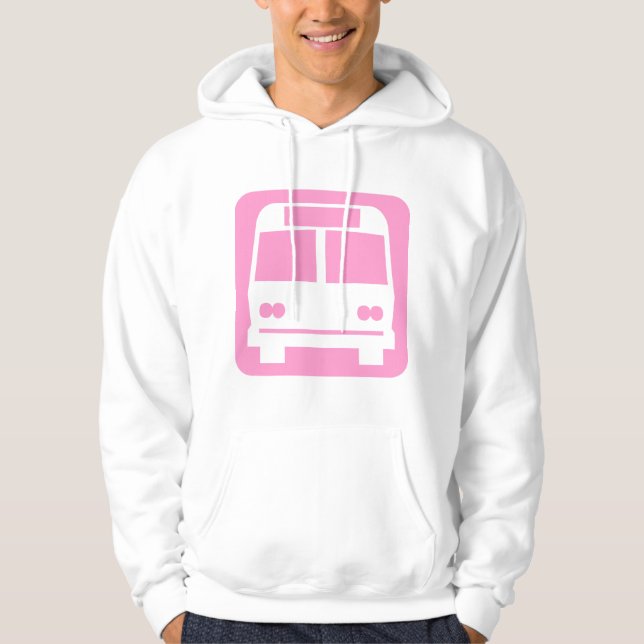 Veste À Capuche Symbole du bus - rose (Devant)