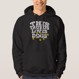 Veste À Capuche Symbole Horoscope Zodiaque Taurus Aime Les Chiens