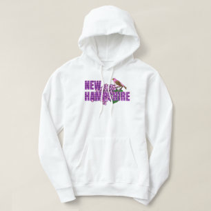 Veste À Capuche Symboles de l'État du New Hampshire Pinson pourpre