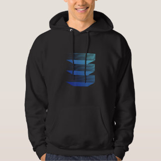 Veste À Capuche Symboles géométriques Abstraits bleus Art