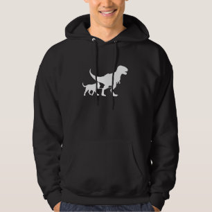 Veste À Capuche T-Rex Marcher un chien Funny Bloodhound Papa Amour