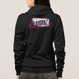 Veste À Capuche T-shirt à pinceau blanc et violet noir