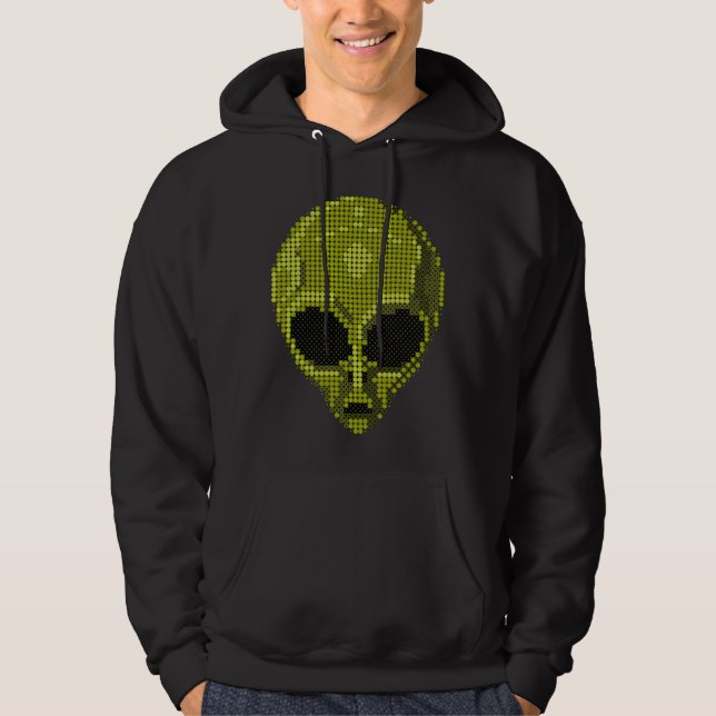 Veste À Capuche T-shirt Alien vert (Devant)