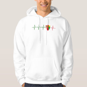 Veste À Capuche T-shirt Cabo Verde Historic Flag Shield Heartbeat