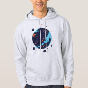 Veste À Capuche T-shirt d'art spatial de la planète cosmique