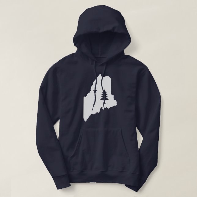 Veste À Capuche T-shirt de l'État du Maine (Design devant)