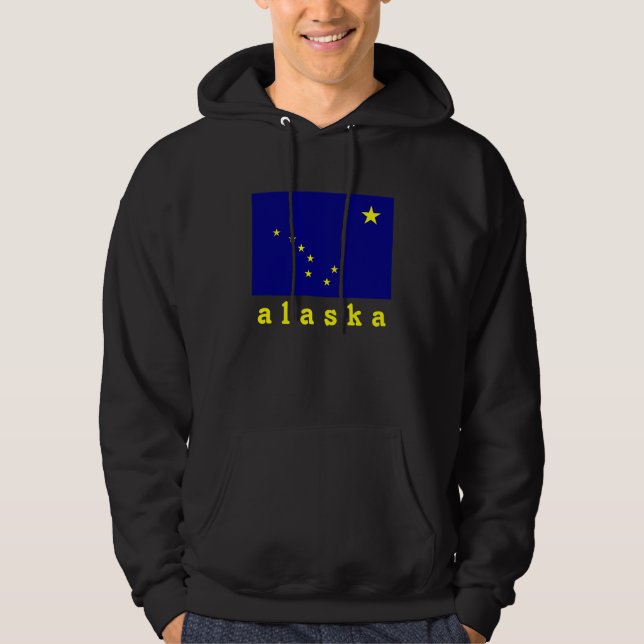 Veste À Capuche T-shirt du drapeau de l'Alaska (Devant)