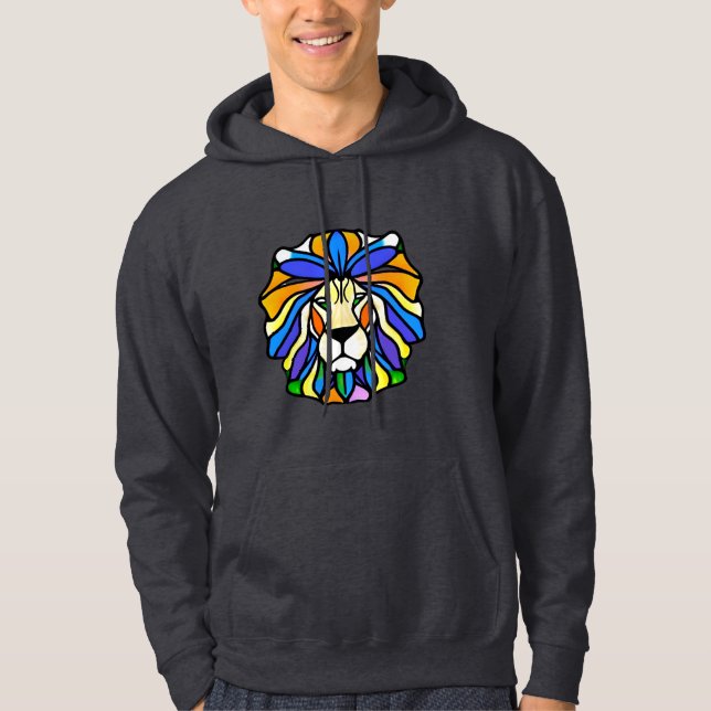 Veste À Capuche T-shirt en mosaïque du roi Lion (Devant)