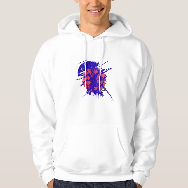 Veste À Capuche T-shirt Epic Anime Warrior - Bold Japanese Streetw (Devant)