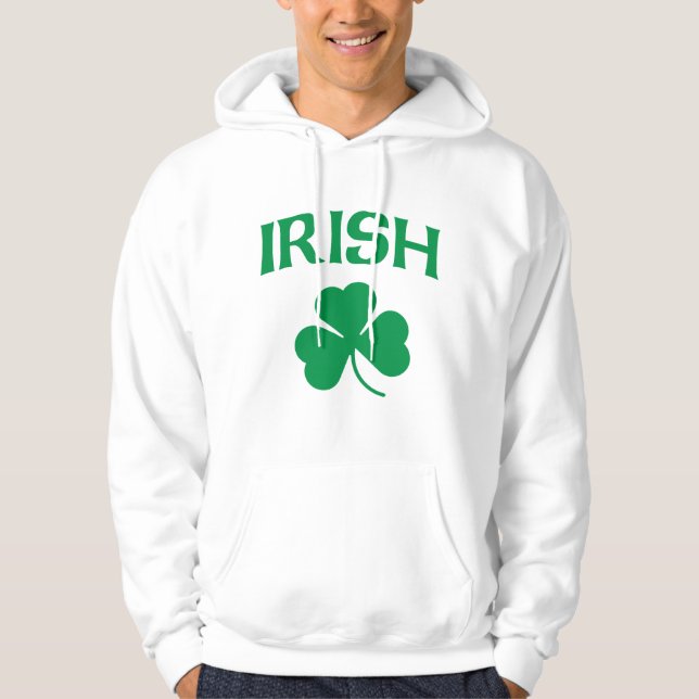 Veste À Capuche T-shirt irlandais de shamrock (Devant)