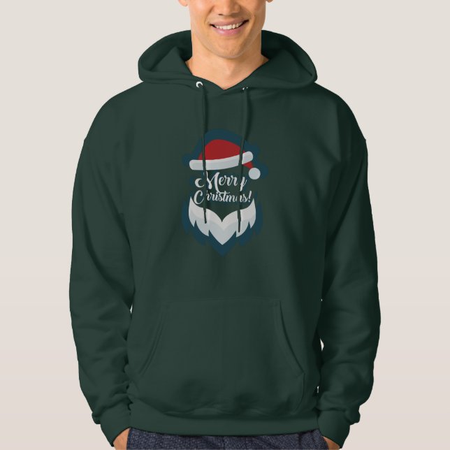 Veste À Capuche T Shirt joyeux voeux d'arbre de Noël (Devant)