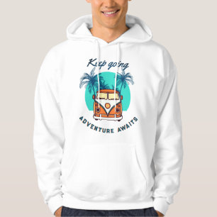 Veste À Capuche T-shirt Keep Going Adventure Awaits – Van Rétro