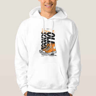 Veste À Capuche T-shirt «Keepin’ It Old School» – Orange Rétro Sne