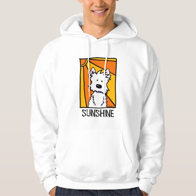 Veste À Capuche T-shirt KiniArt Westie Sunshine (Devant)