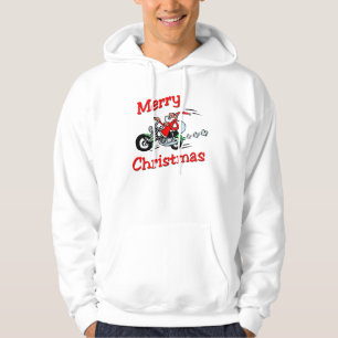 Veste À Capuche T-shirt léger Père Noël moto