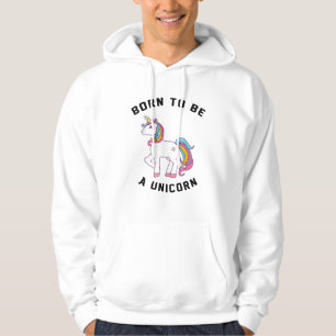 Veste À Capuche T-shirt Licorne Vintage Mignon Né pour être une Li