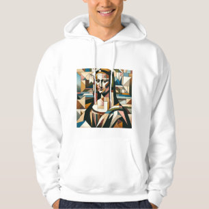 Veste À Capuche T-shirt moderne de style vitrail Mona Lisa