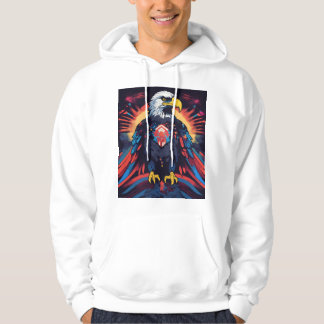 Veste À Capuche t-shirt plein de vie avec aigle américain