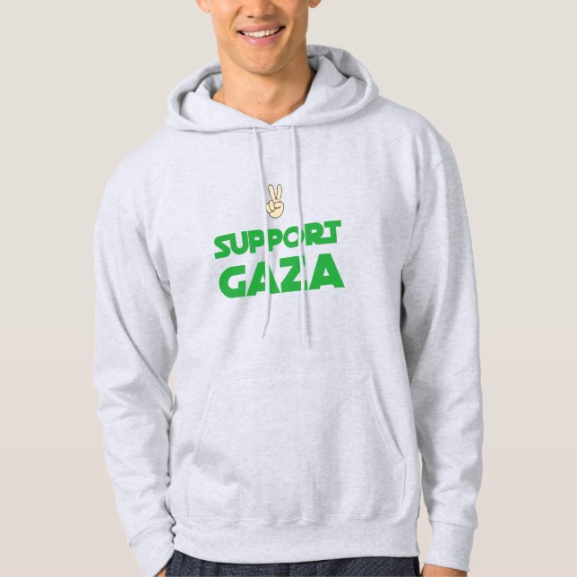 Veste À Capuche T-shirt pour le génocide à Gaza (Devant)