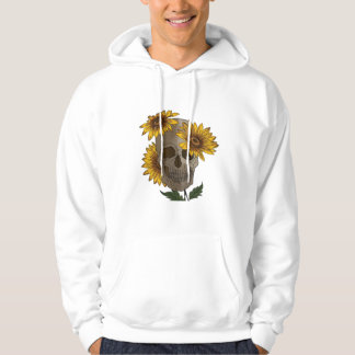 Veste À Capuche T-Shirt skull and sunflowers
