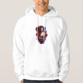 Veste À Capuche T-shirt tatouage féminin unique | Flower noir