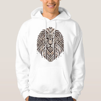 Veste À Capuche "T-shirt tribal géométrique Lion Art"