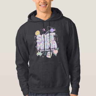 Veste À Capuche T-shirt Y2K holographique Soft Mama Rétro Gamer Es