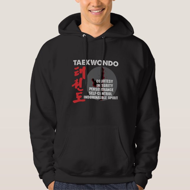 Veste À Capuche Taekwondo Tenets Martial Arts Tae kwon do (Devant)