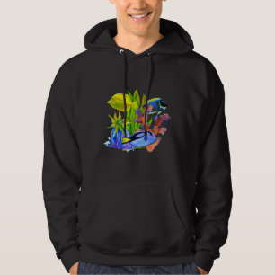 Veste À Capuche Tang Blue Tang Fish Saltwarium Aquarium Reef Tank