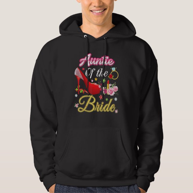 Veste À Capuche Tante De La Mariée Joyeuse Mariage Flower Rose Cha (Devant)