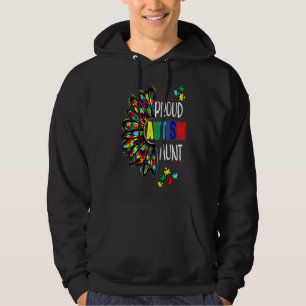 Veste À Capuche Tante fière de l'autisme