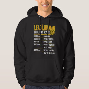 Veste À Capuche Taux horaire de lineman principal Électricien Line