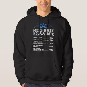 Veste À Capuche Taux horaire des mécaniciens automobiles amusants