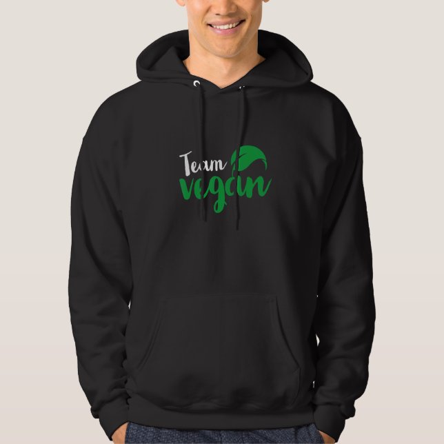 Veste À Capuche Team Vegan  Veganism Crew Group Outfit Natural Nut (Devant)