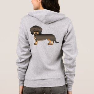 Veste À Capuche Teckel à poil dur sanglier Chien de dessin animé m