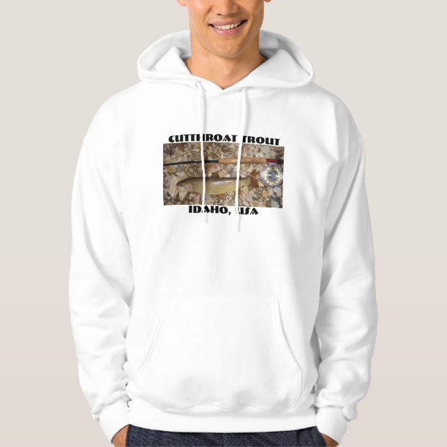 Veste À Capuche Tee - shirt, truite impitoyable, Idaho, Etats-Unis (Devant)