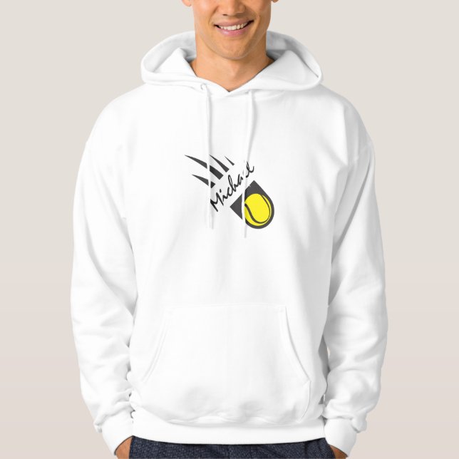 Veste À Capuche Tennis Ball In Speed & Custom Name Personnalisé (Devant)