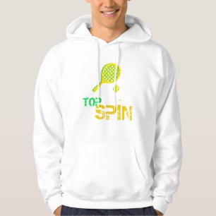 Veste À Capuche Tennis Sport Pop Art, Green & Yellow Racket & Ball