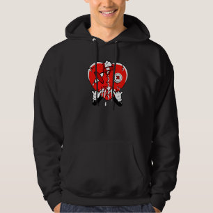 Veste À Capuche Tenue de rue à cœur qui dégouline Chili Rouge 9s a
