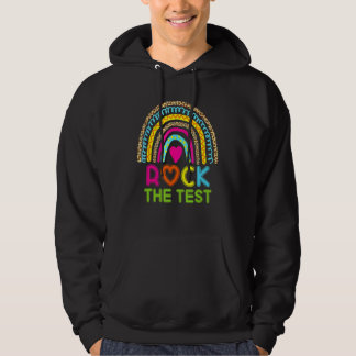Veste À Capuche Test Day Rock The Test Teacher Test Day Rainbow