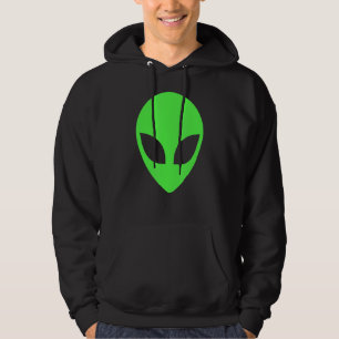 Veste À Capuche Tête Alien verte 90's Style Drôle Alien